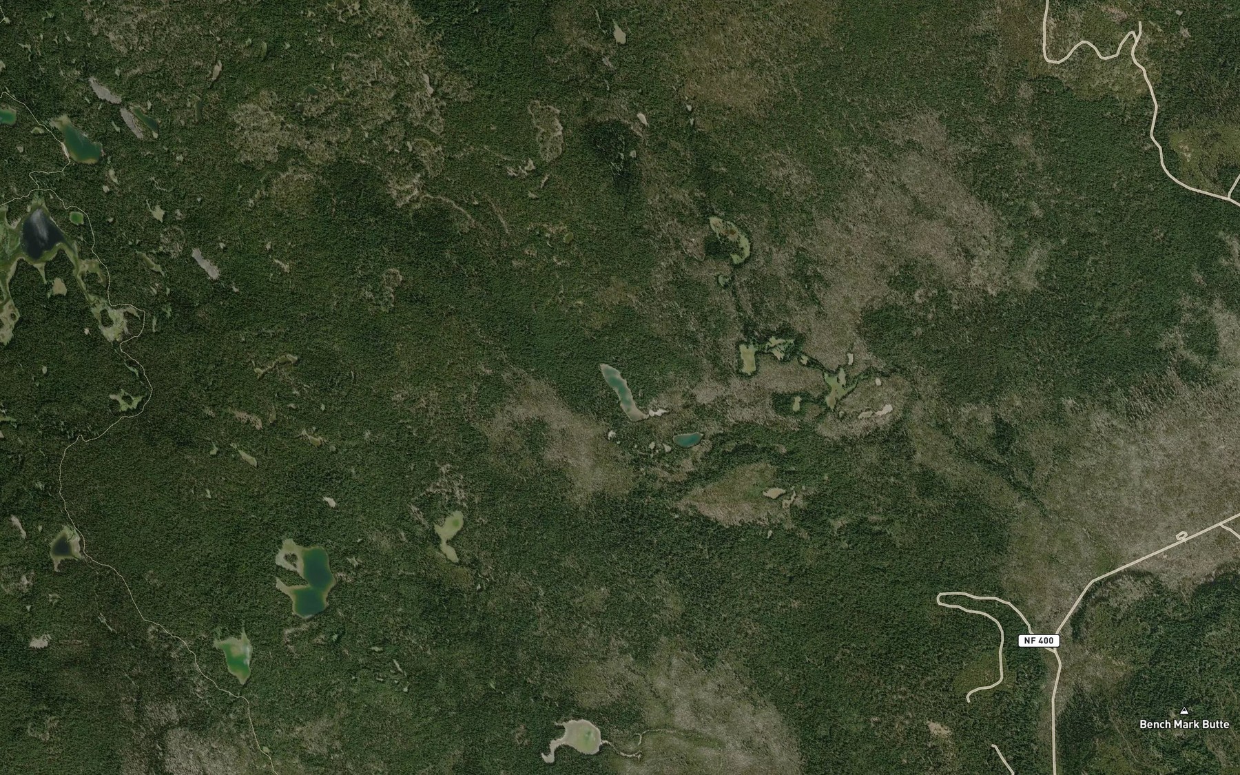 Satellite map of the North Corral Lake