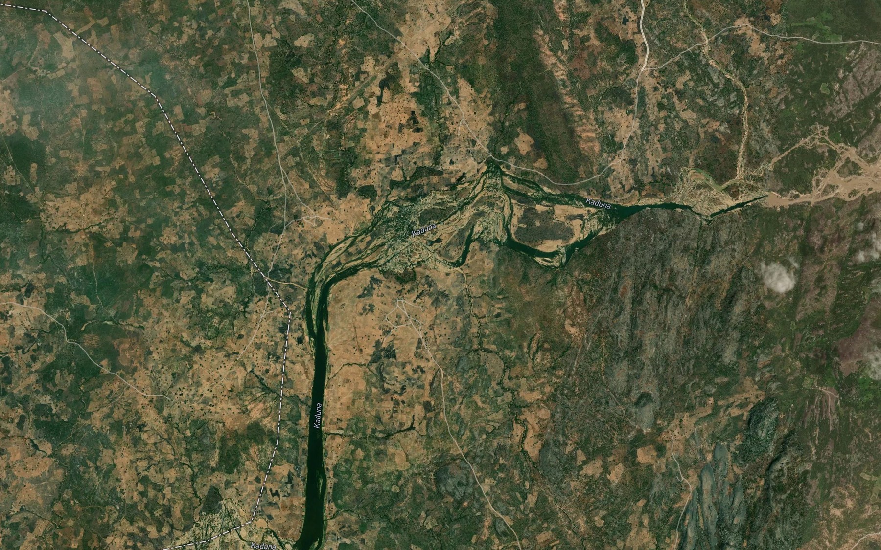 Satellite map of the River Chikun