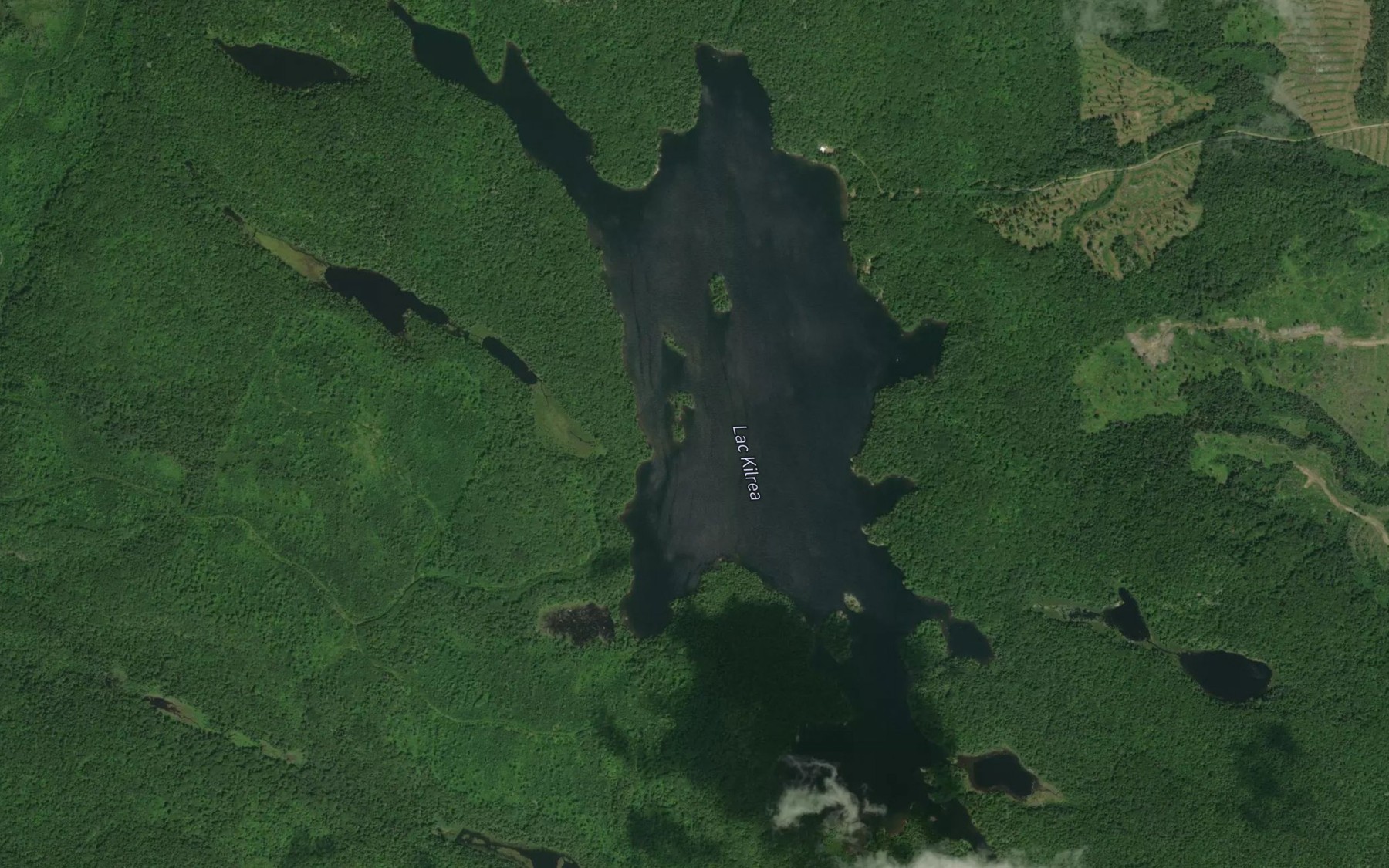 Satellite map of the Lac Kilrea
