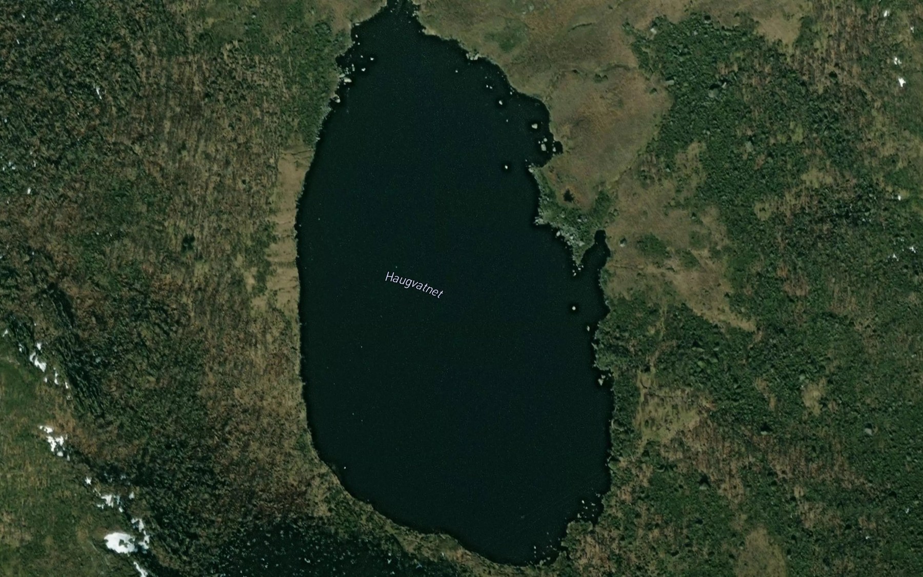 Satellite map of the Haugvatnet