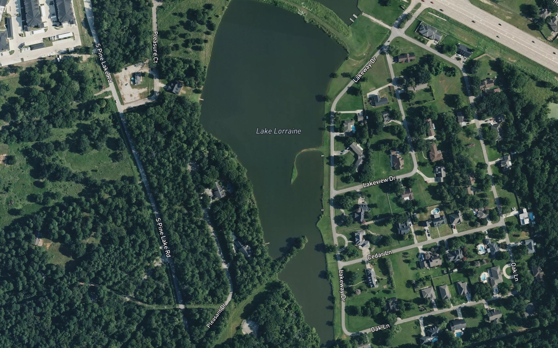 Satellite map of the Lake Lorraine