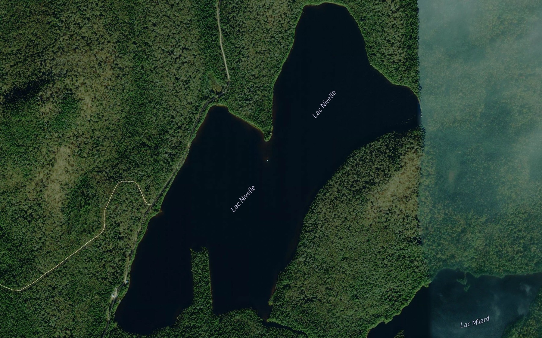 Satellite map of the Lac Nivelle