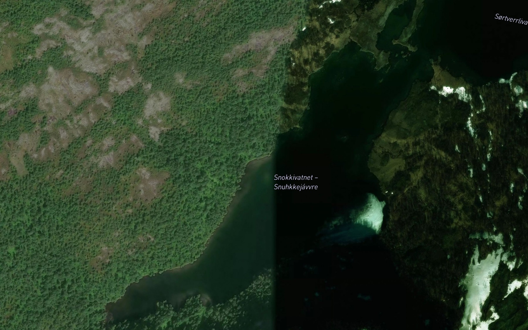 Satellite map of the Snokkivatnet