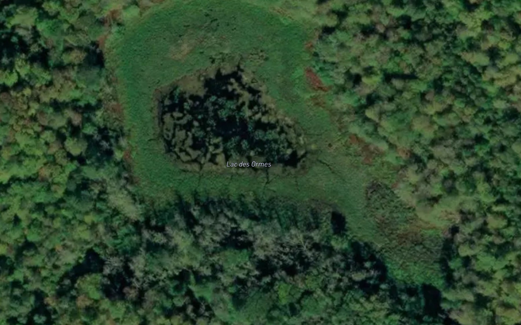 Satellite map of the Lac des Ormes