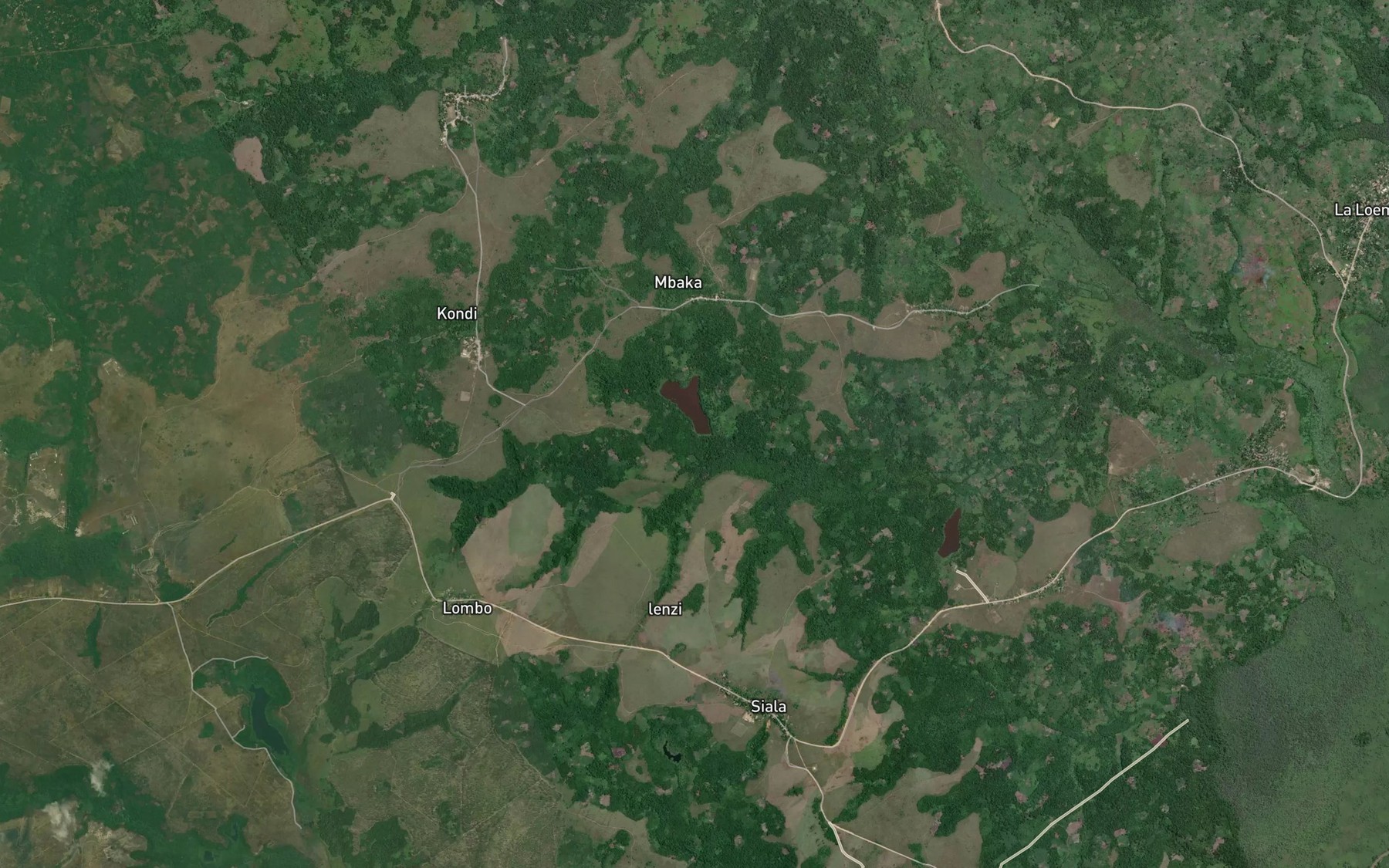 Satellite map of the Kibanzi