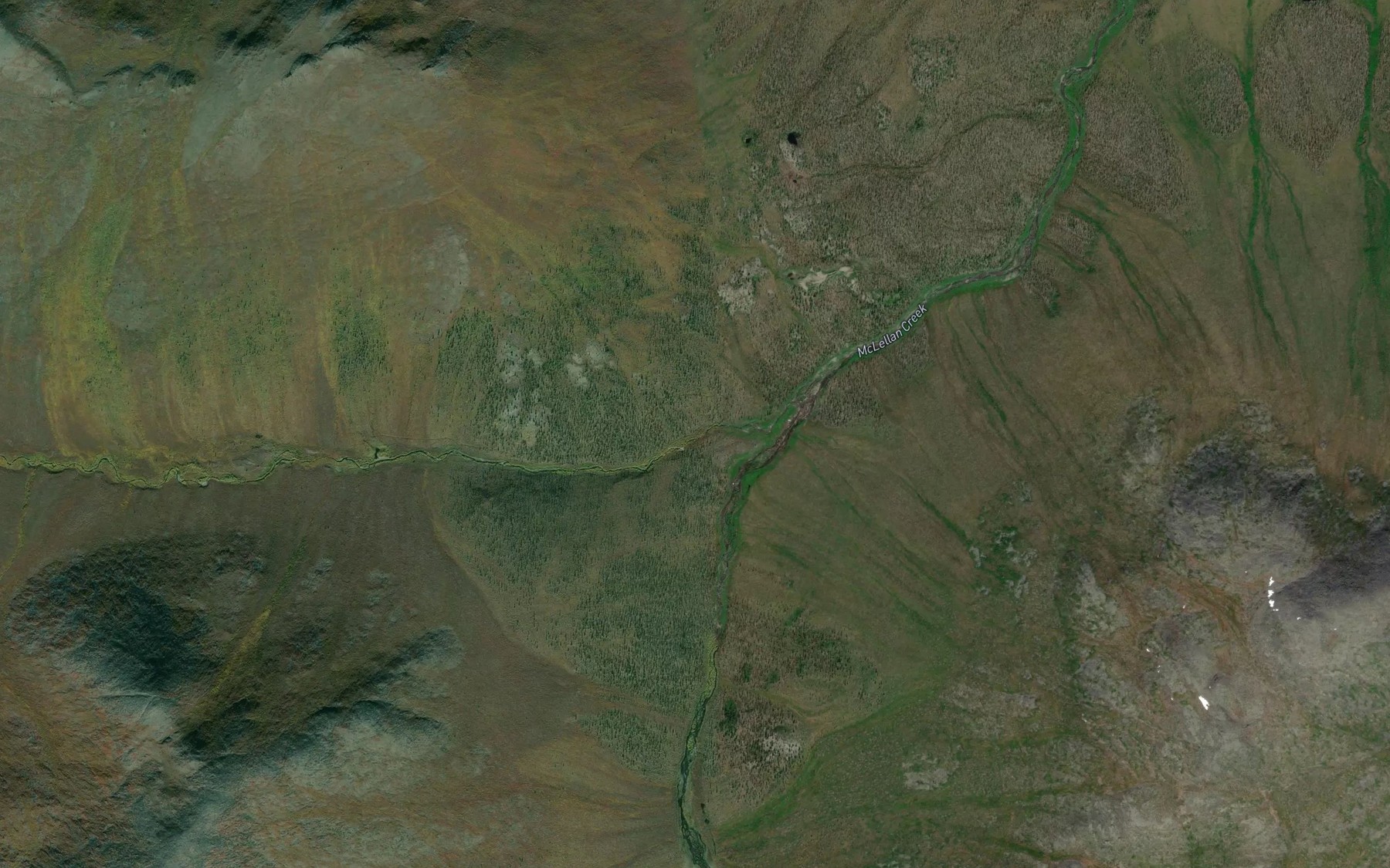 Satellite map of the Little McLellan Creek