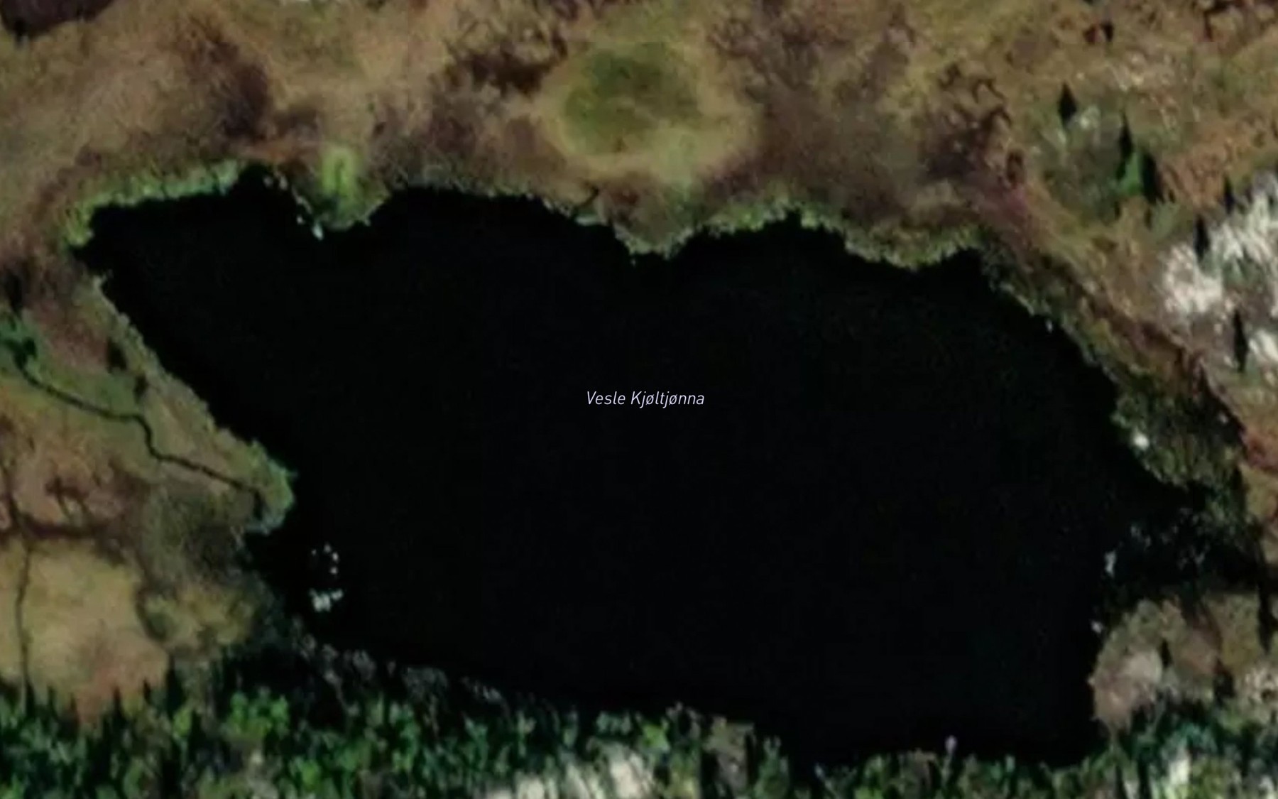 Satellite map of the Vesle Kjoltjonna