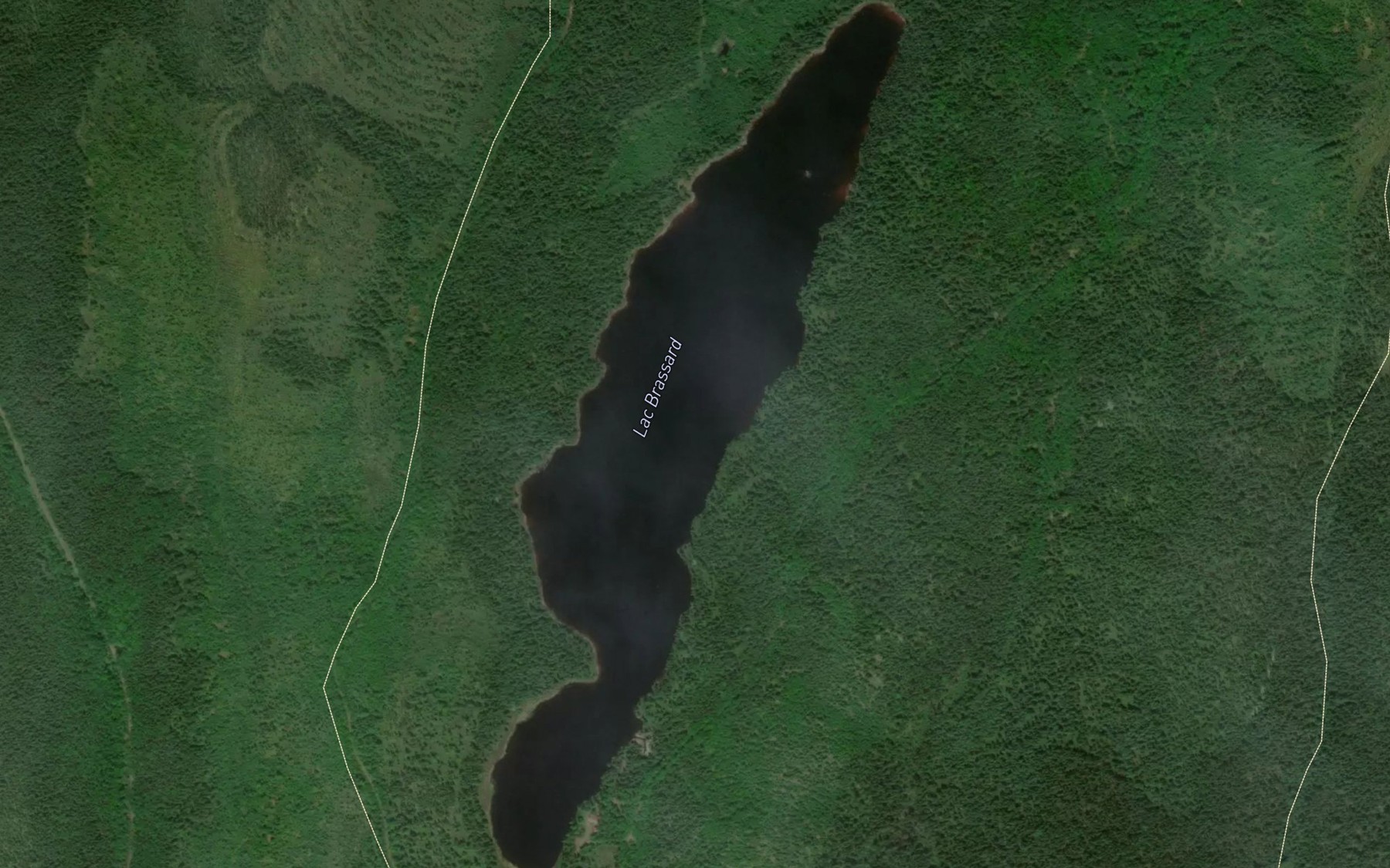 Satellite map of the Lac Brassard