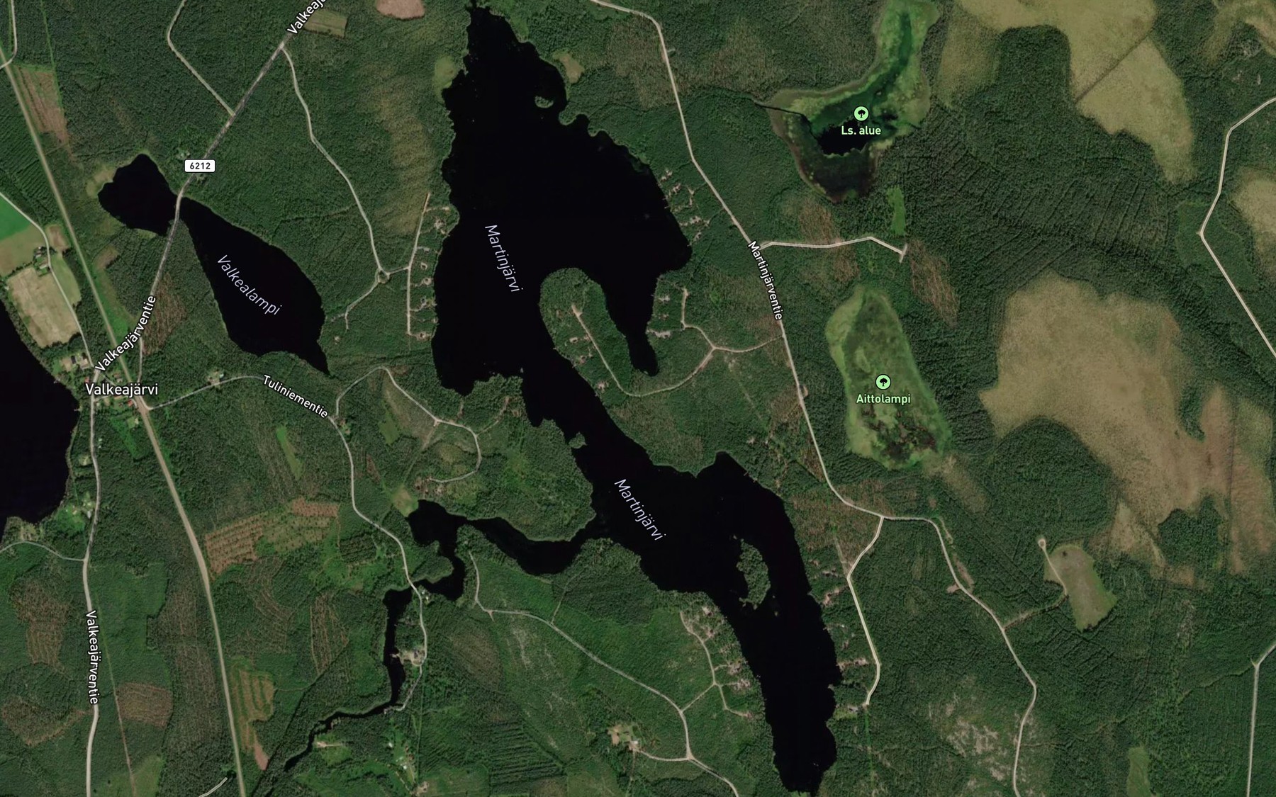 Satellite map of the Martinjarvi