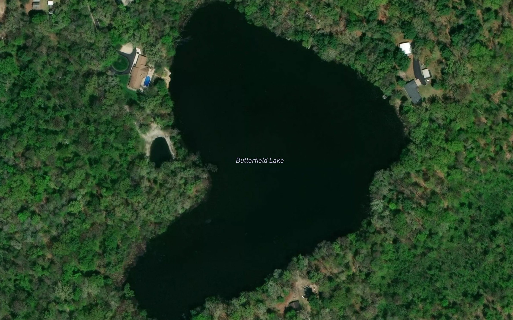 Satellite map of the Butterfield Lake