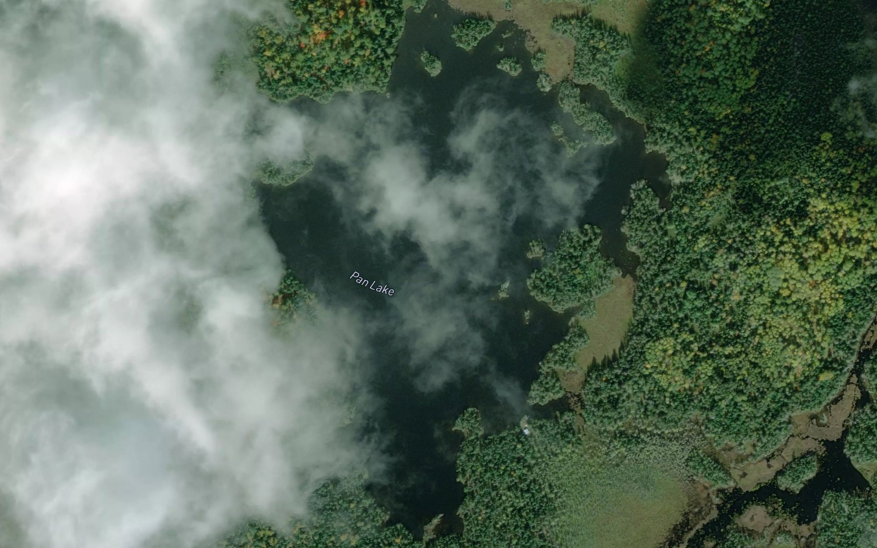 Satellite map of the Pan Lake