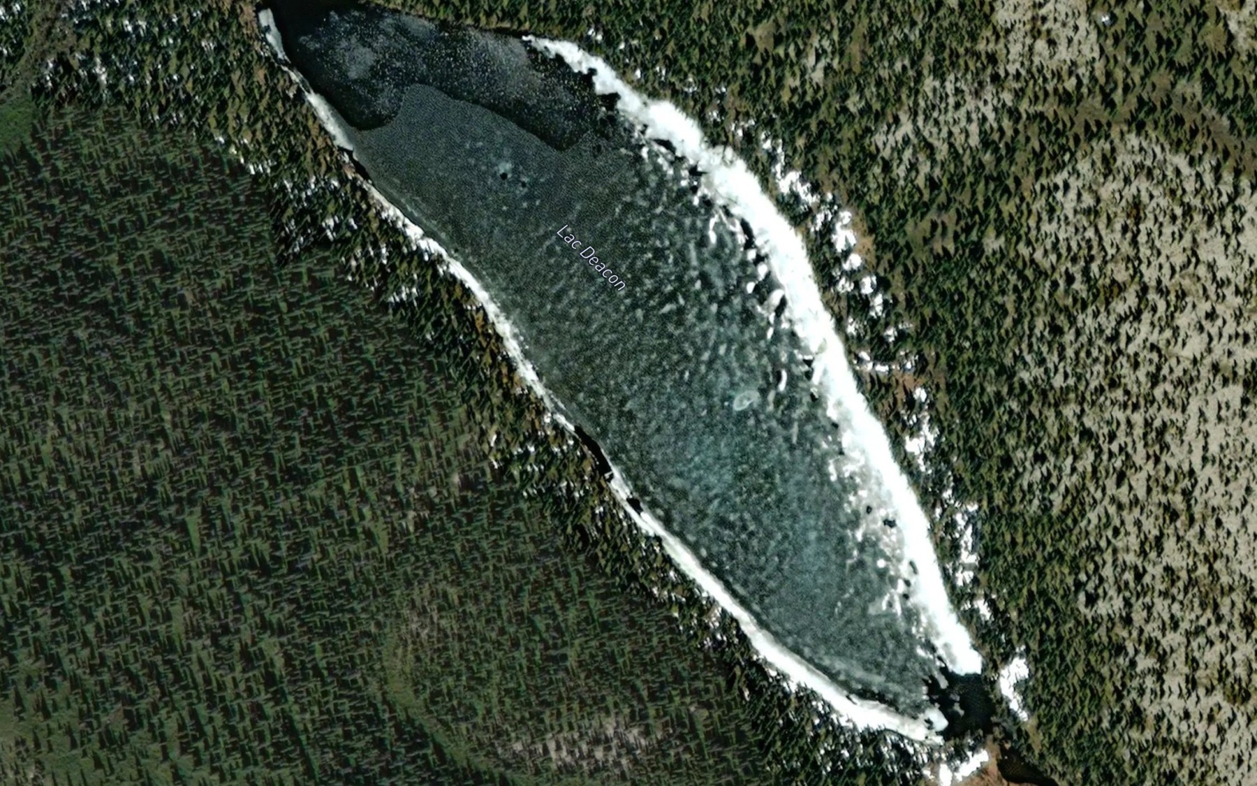 Satellite map of the Lac Deacon