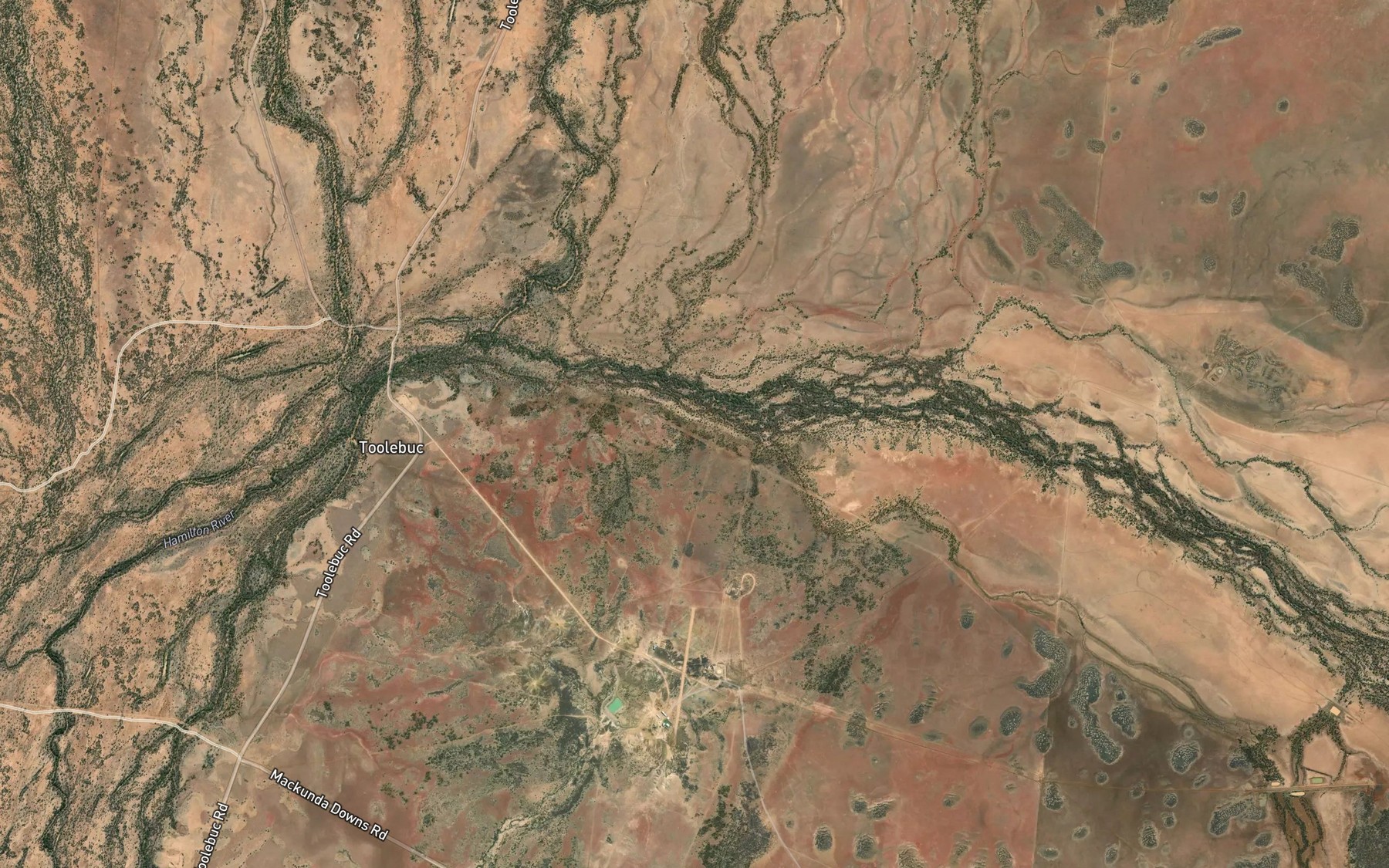 Satellite map of the Warburton Creek