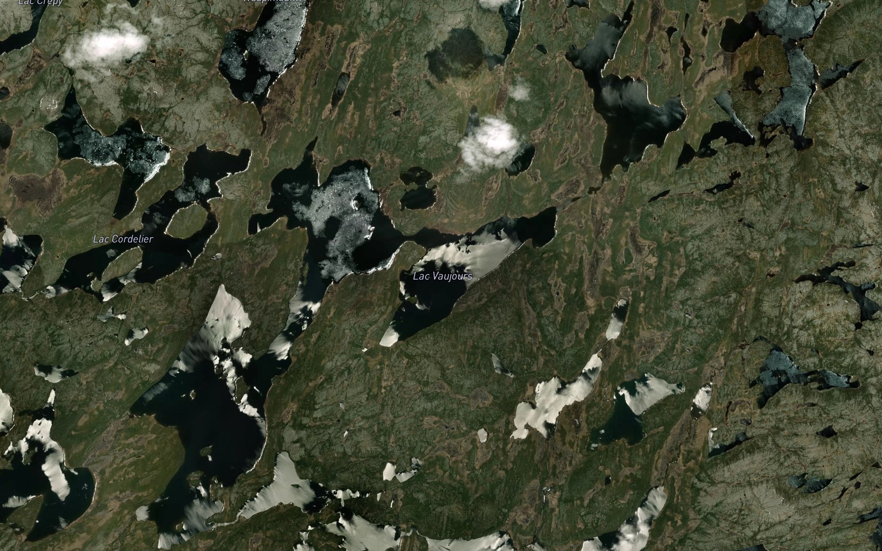 Satellite map of the Lac Vaujours