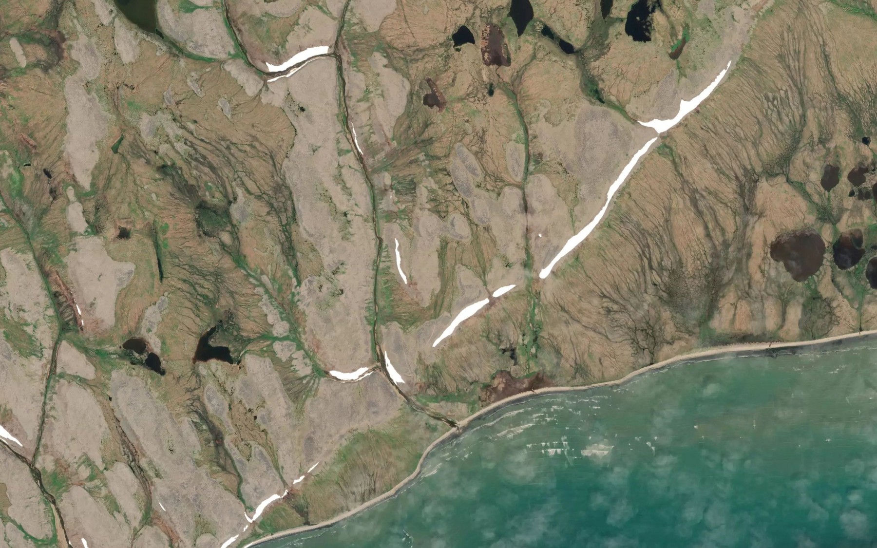 Satellite map of the Kangeakhok River
