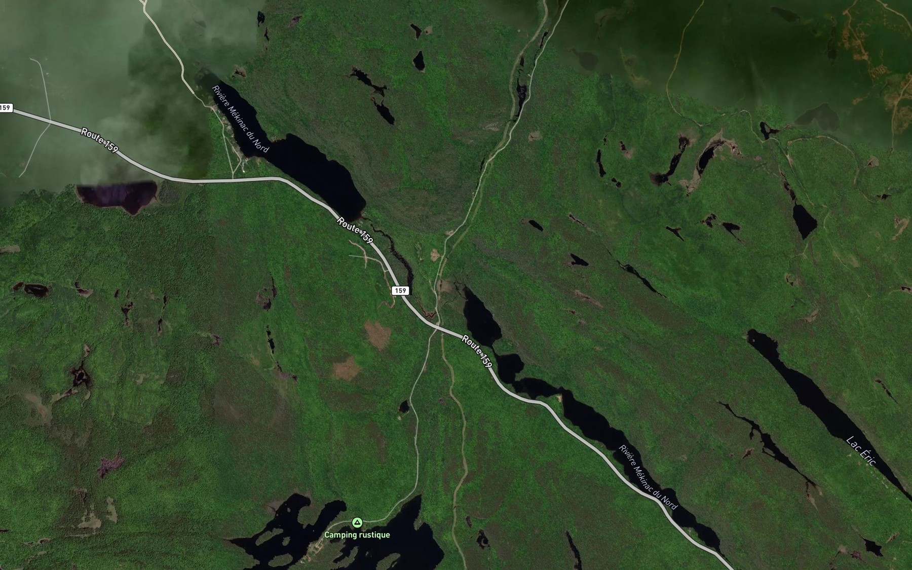 Satellite map of the Riviere du Castor