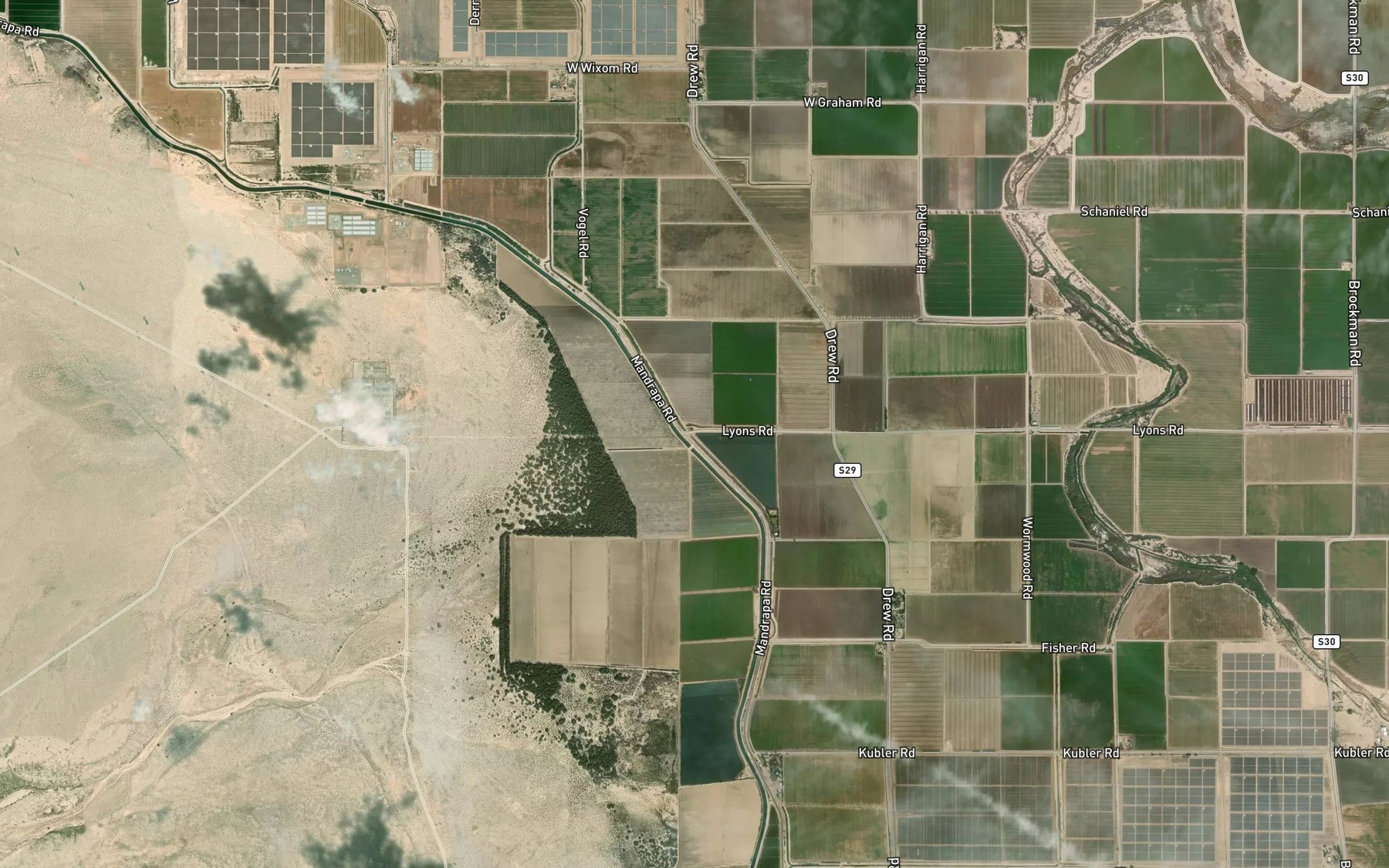 Satellite map of the Fig Drain One