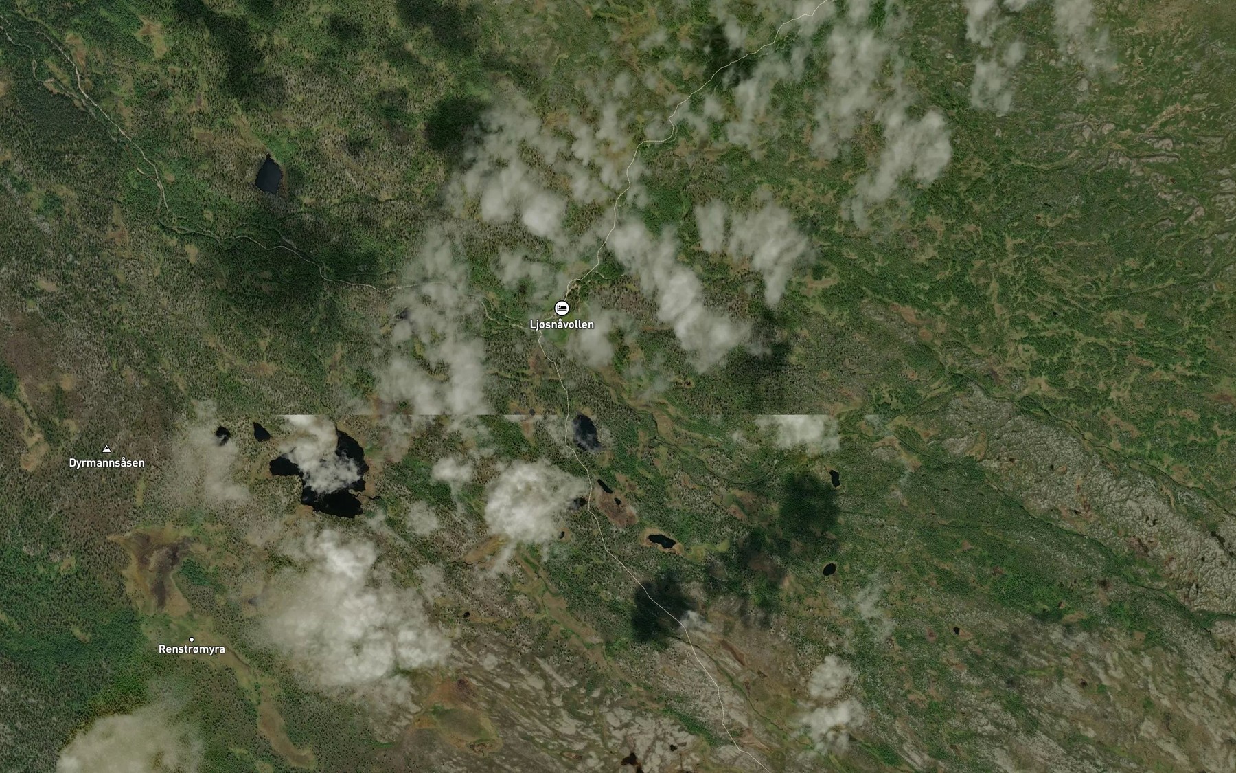 Satellite map of the Svenselva