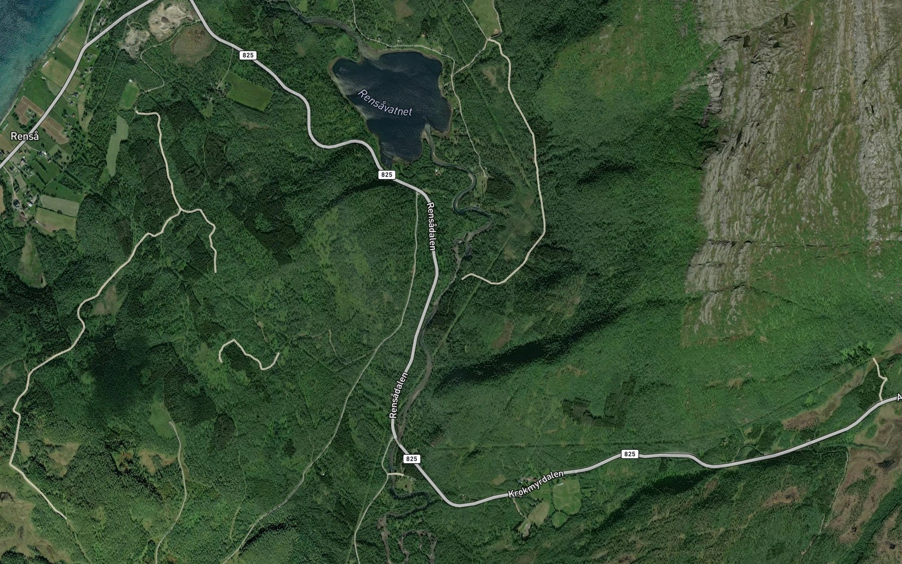 Satellite map of the Blomdalfossen