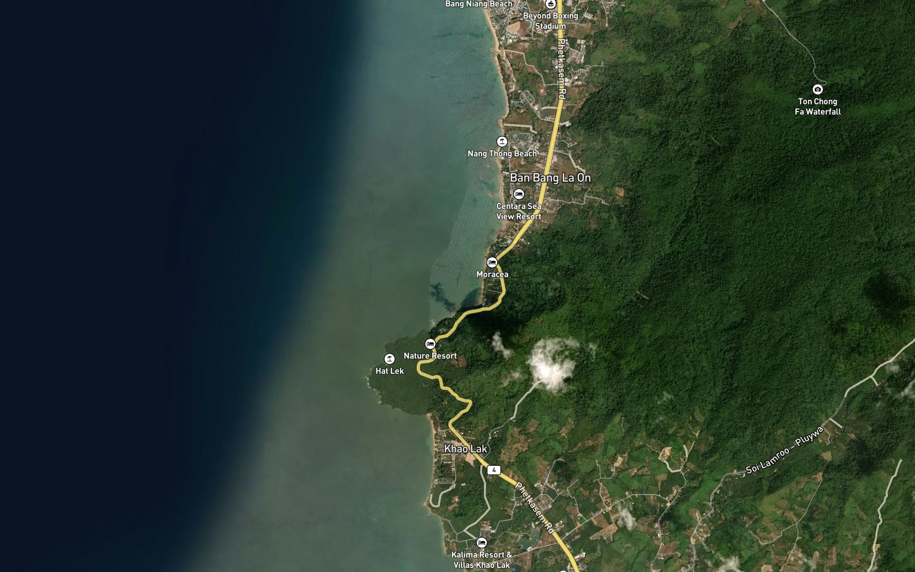 Satellite map of the Ao Sam Poeng