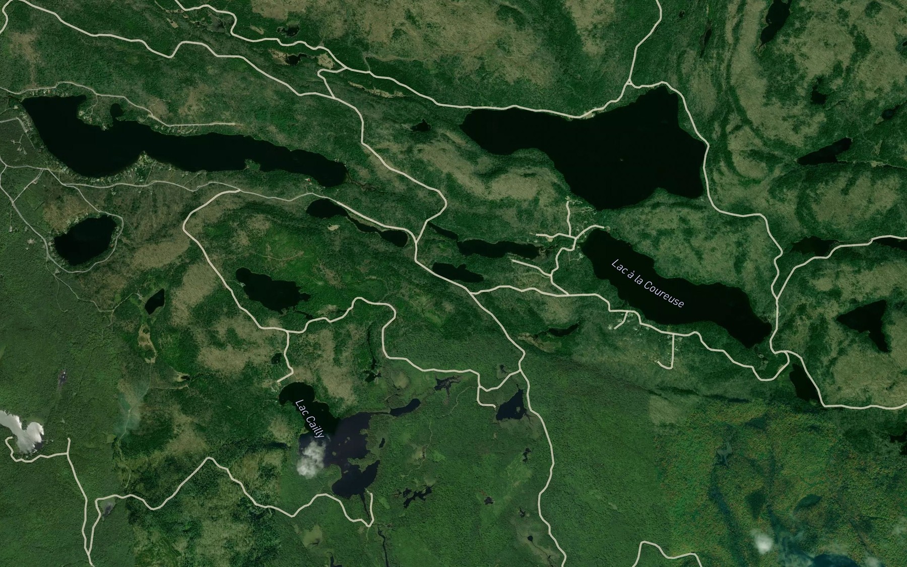 Satellite map of the Lac Rosette