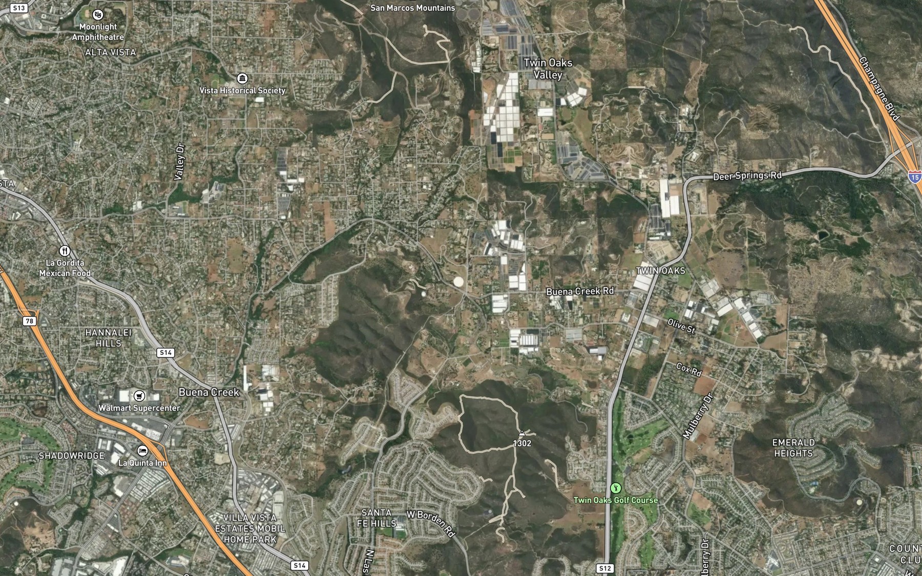 Satellite map of the Pechstein Reservoir