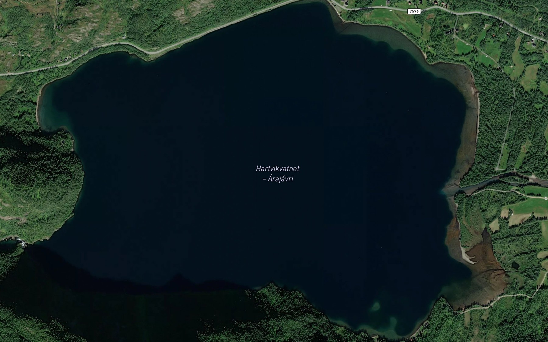 Satellite map of the Arajavri