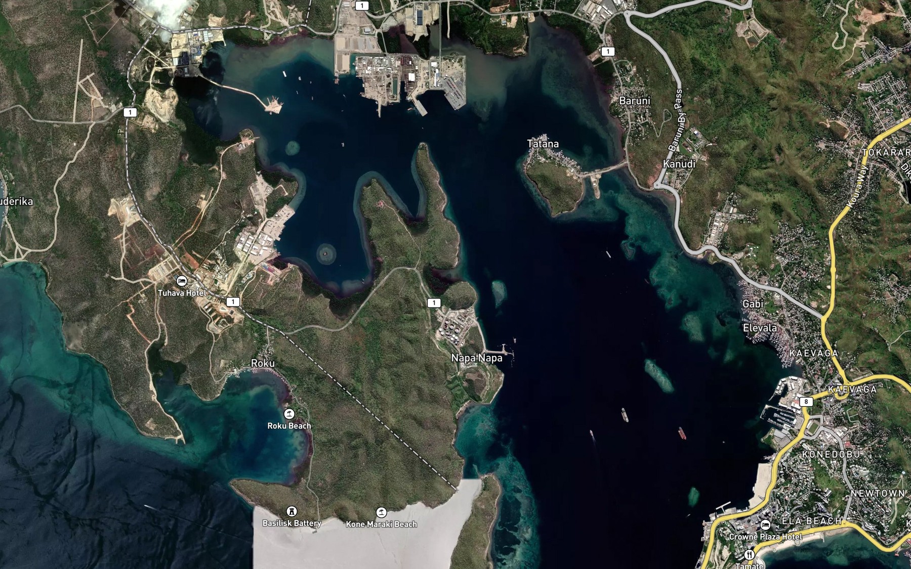 Satellite map of the Hourata
