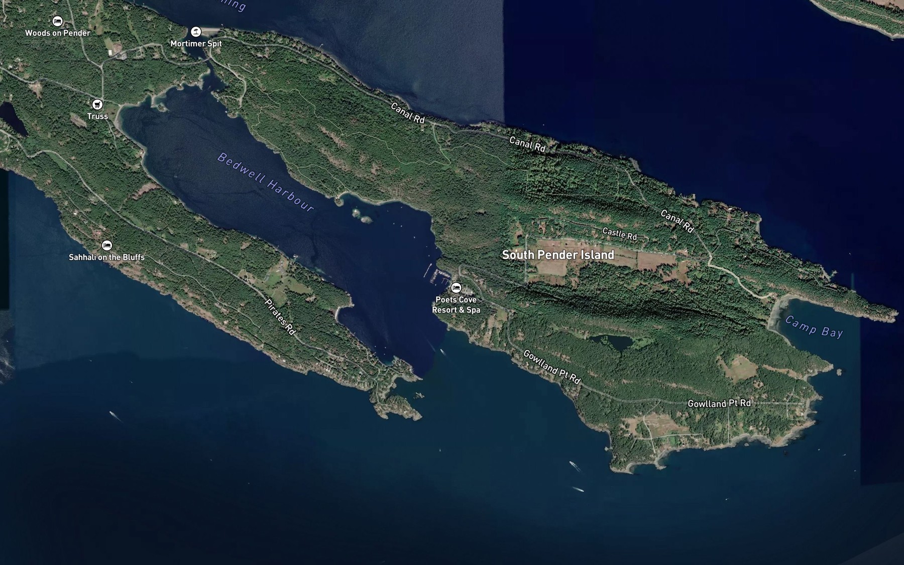 Satellite map of the Greenburn Creek