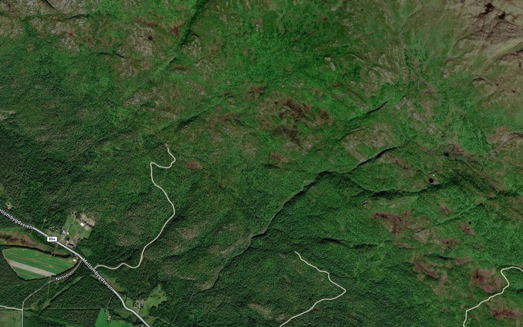 Satellite map of the Finnstulibekken