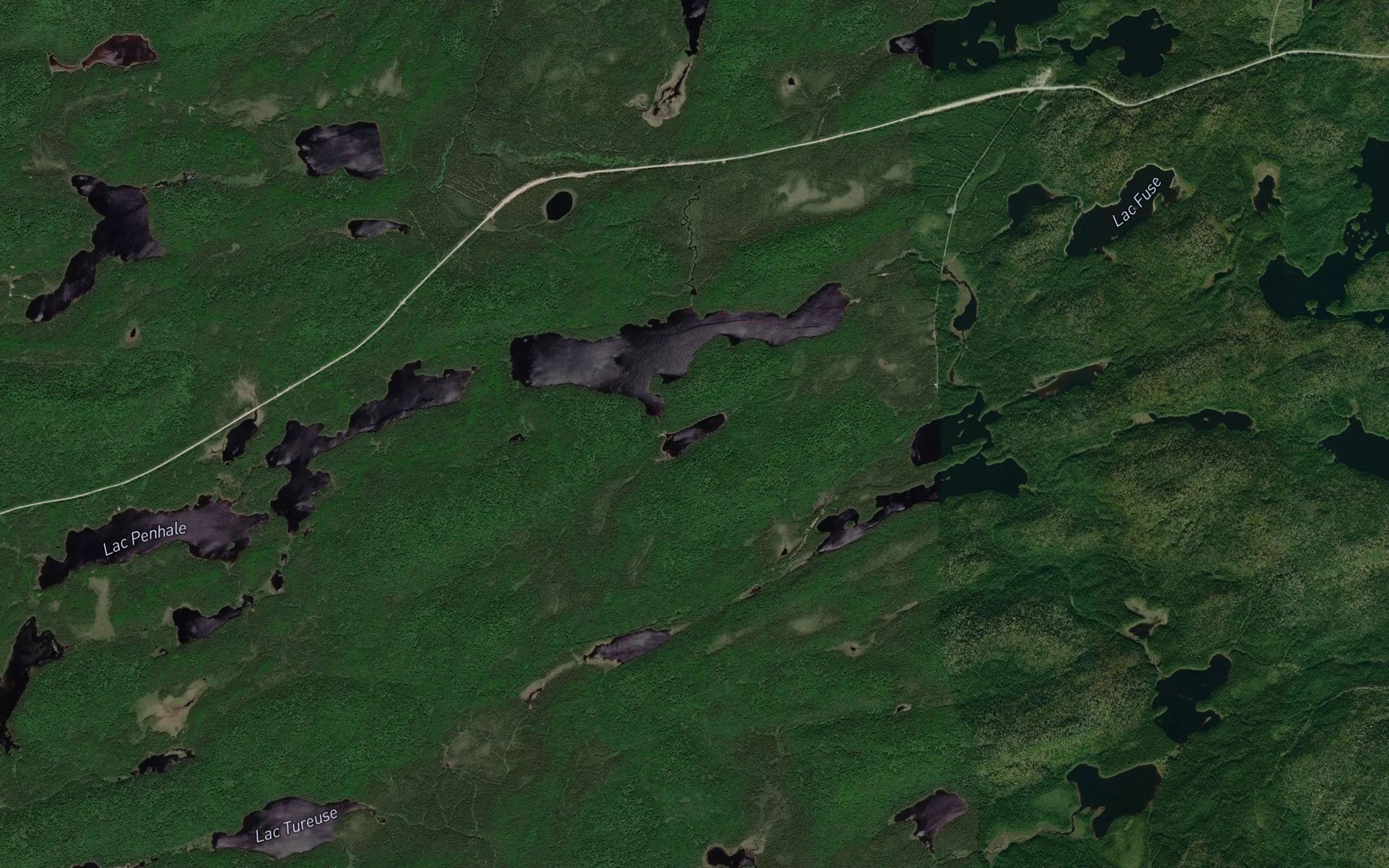 Satellite map of the Lac de l'Autruche