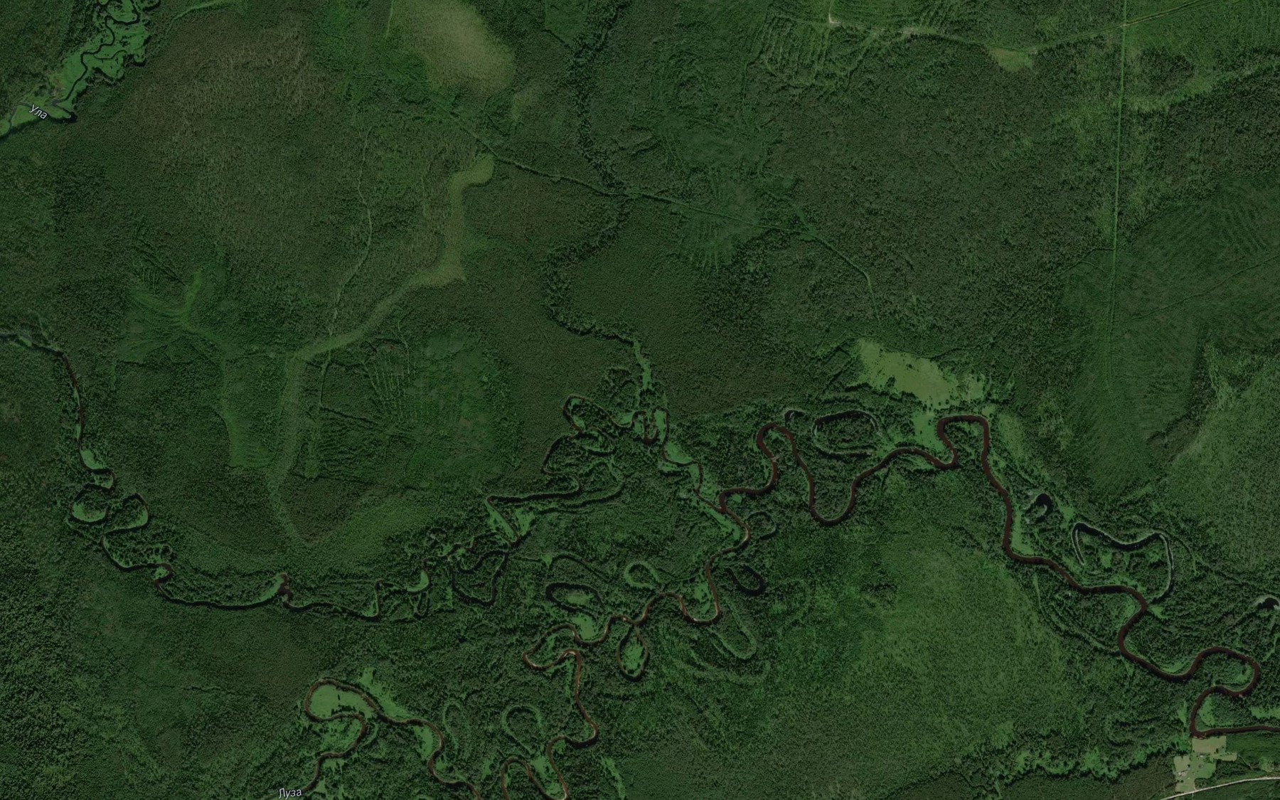 Satellite map of the Yagel'