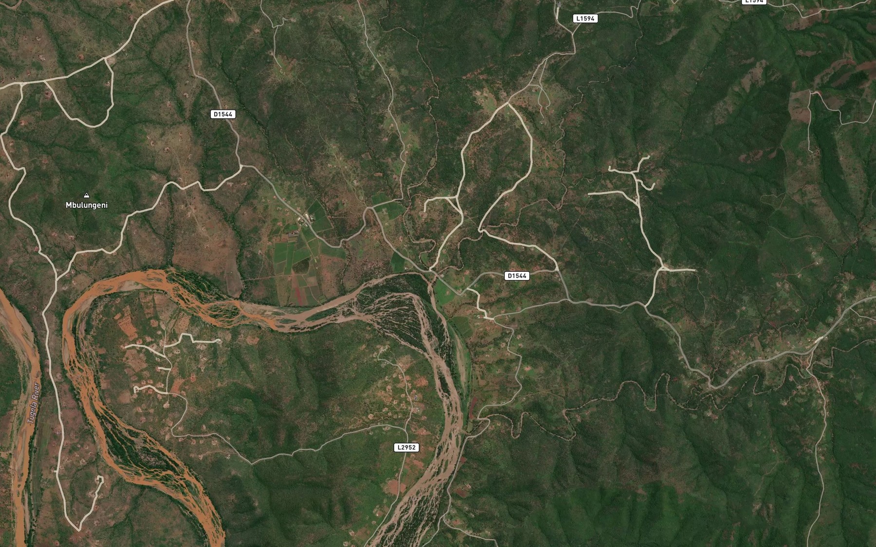 Satellite map of the Masunjwaneni