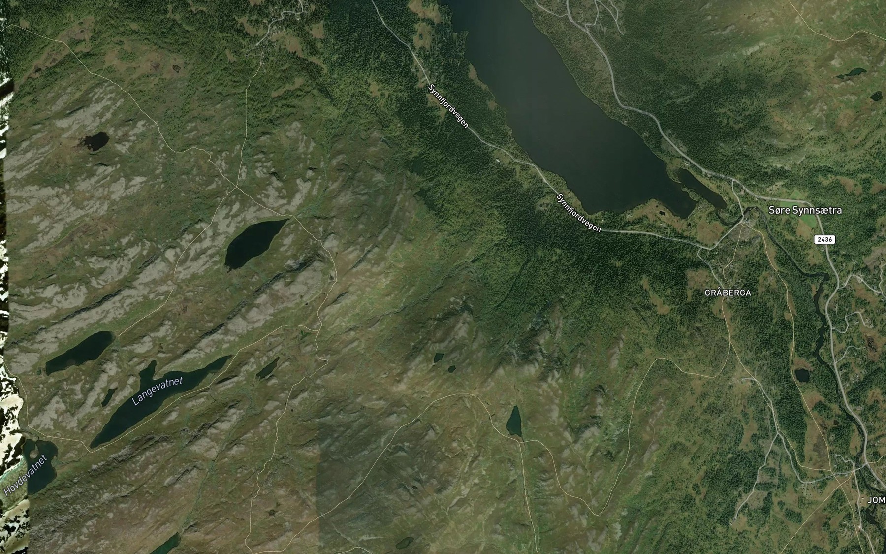 Satellite map of the Kvitbekken