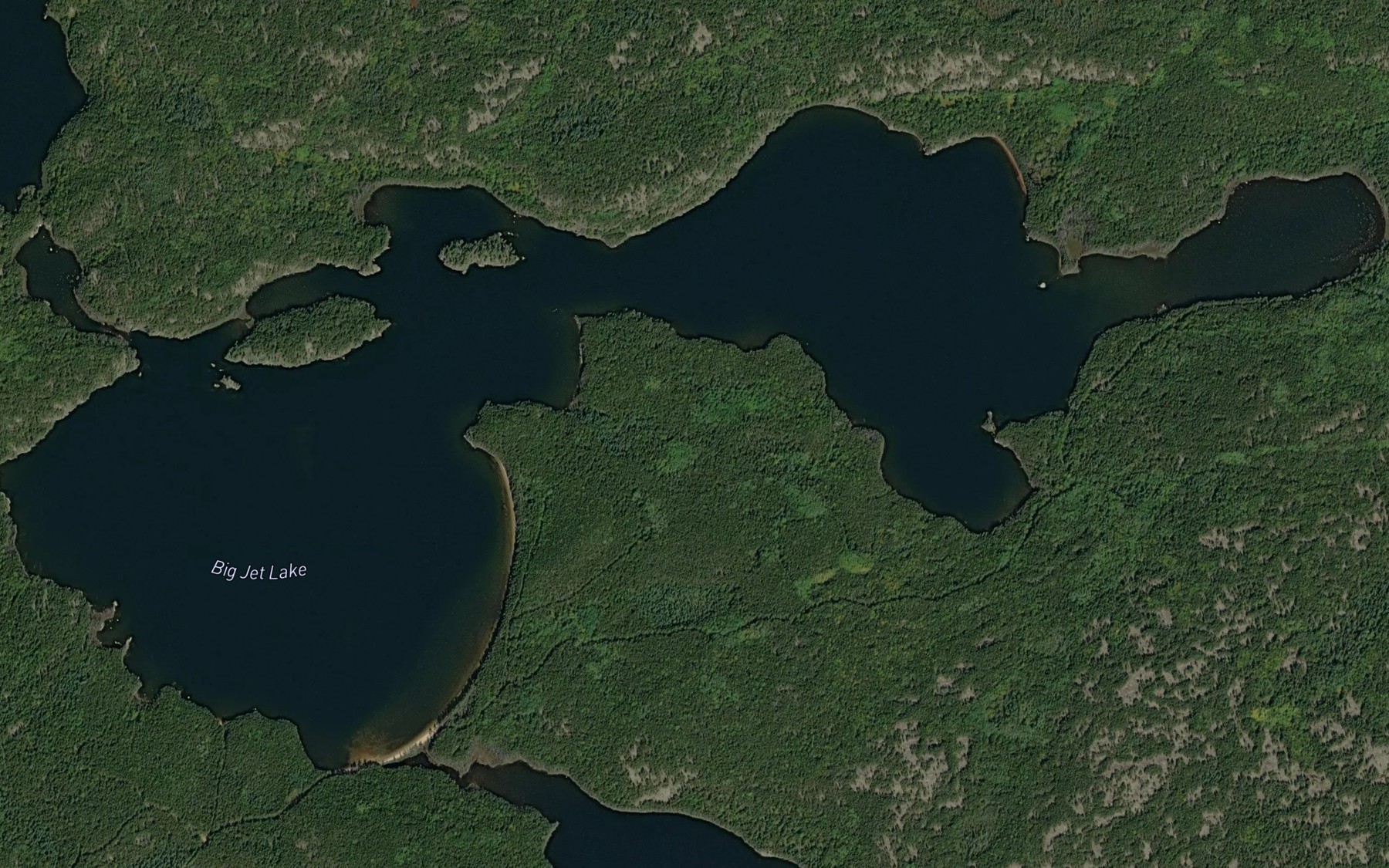 Satellite map of the Big Jet Lake