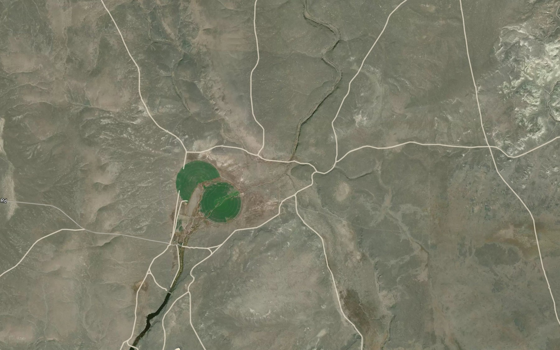 Satellite map of the Rattlesnake Creek