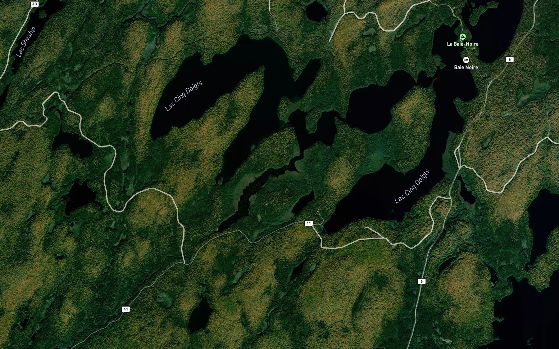 Satellite map of the Baie de la Dame