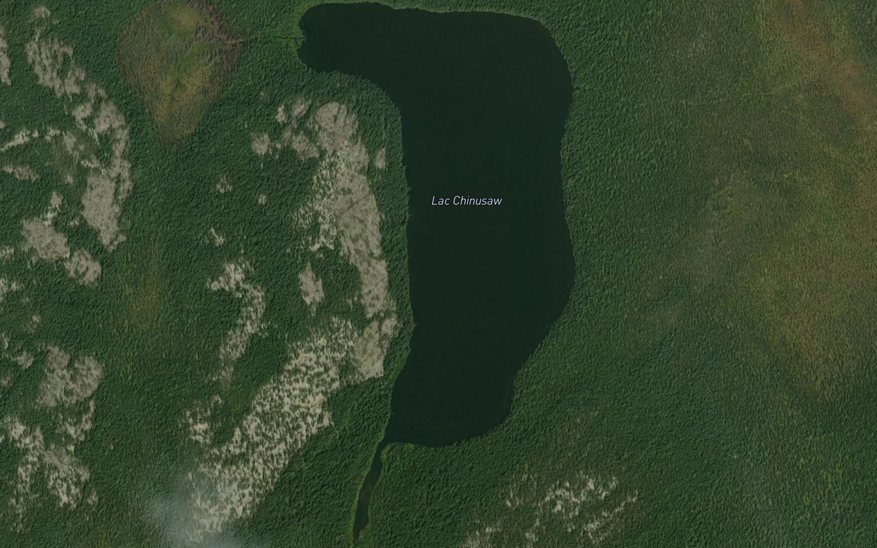 Satellite map of the Lac Chinusaw