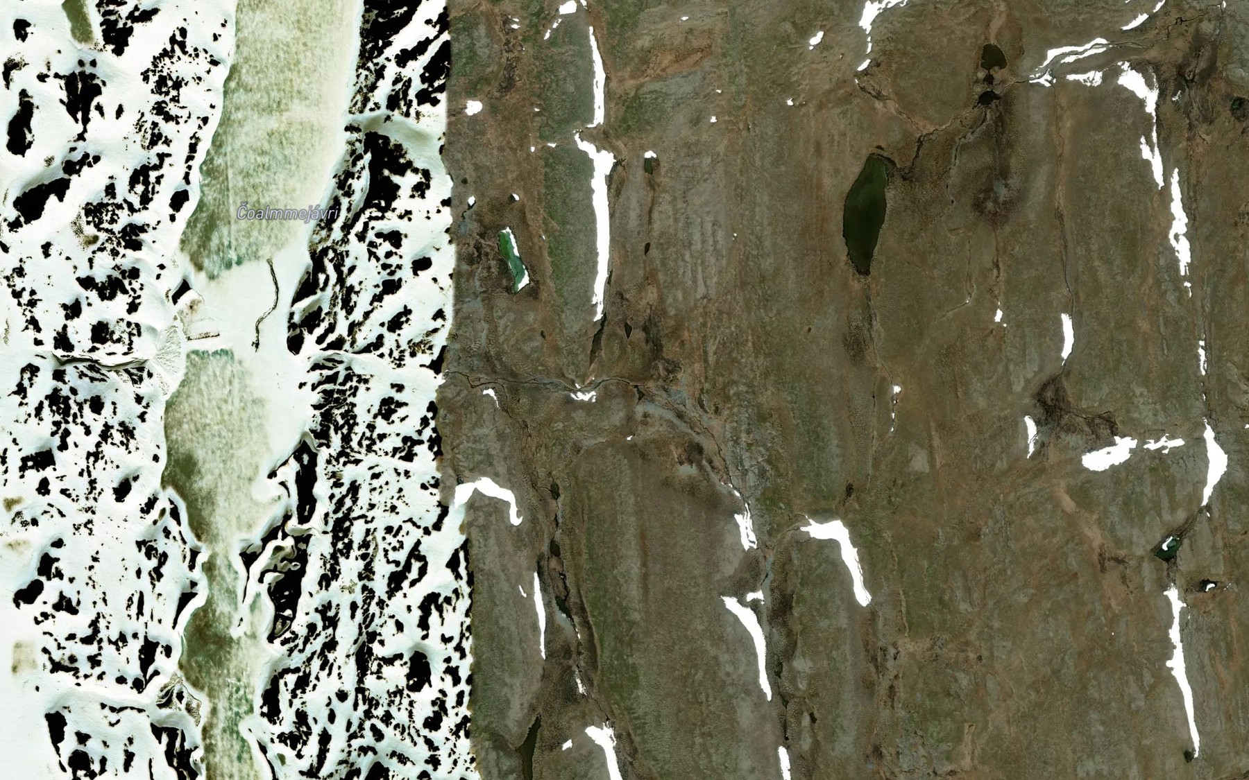 Satellite map of the Coalmejakka