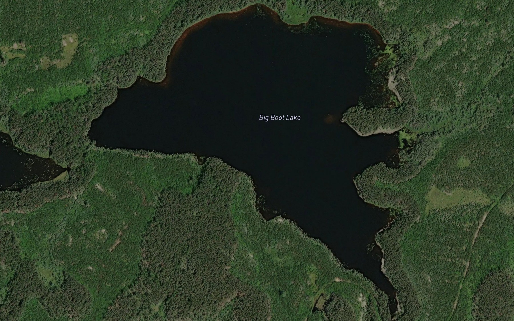 Satellite map of the Big Boot Lake