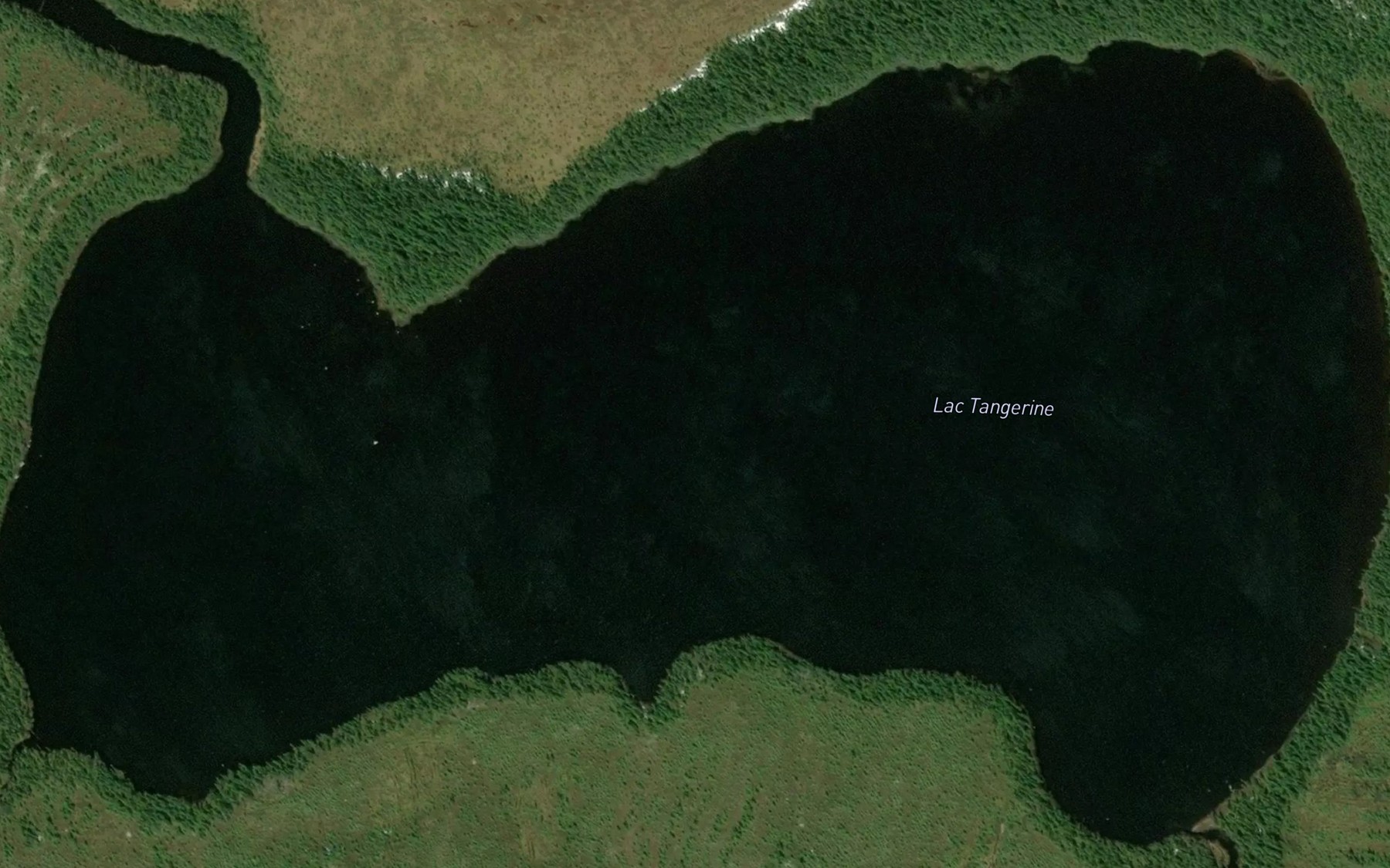 Satellite map of the Lac Tangerine