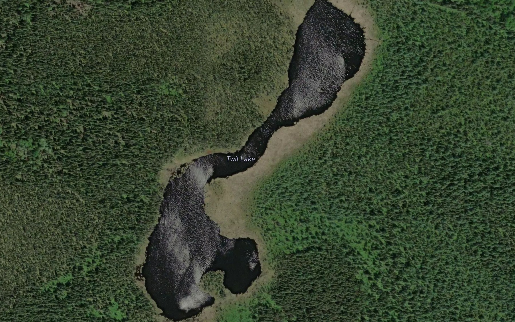 Satellite map of the Twit Lake