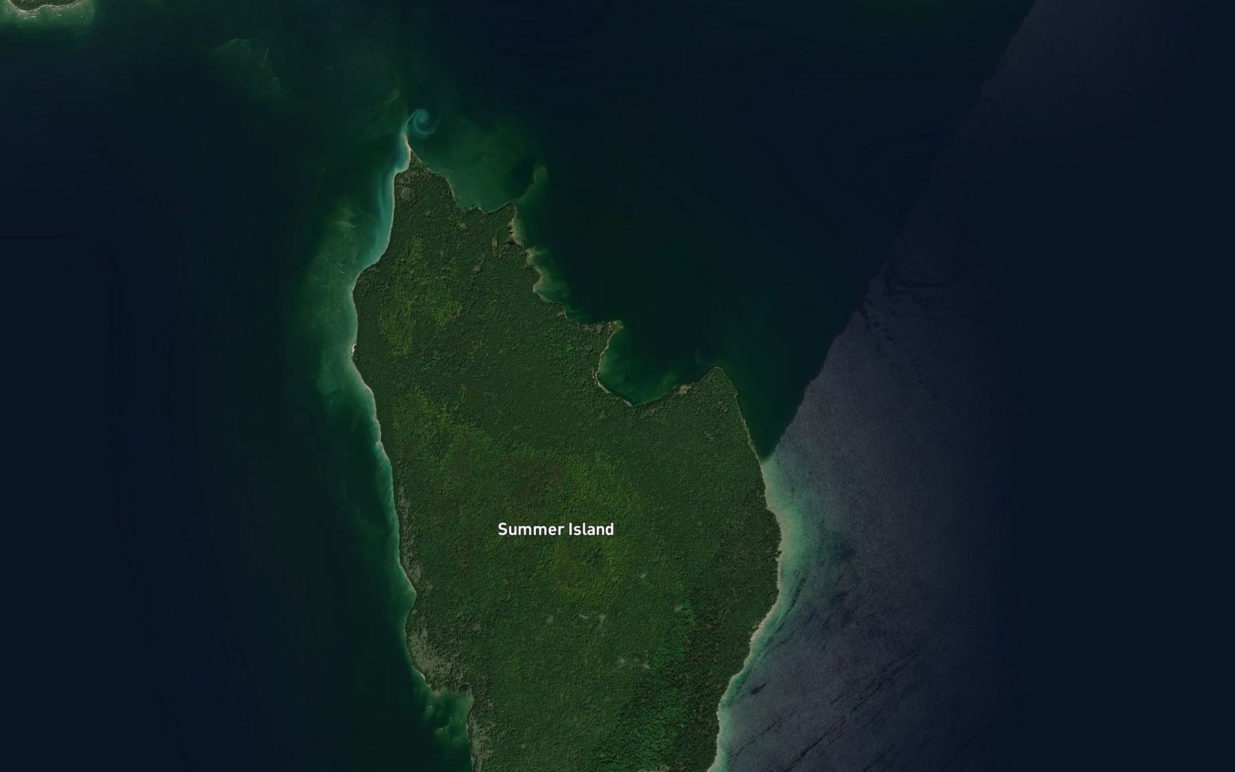 Satellite map of the Summer Harbor