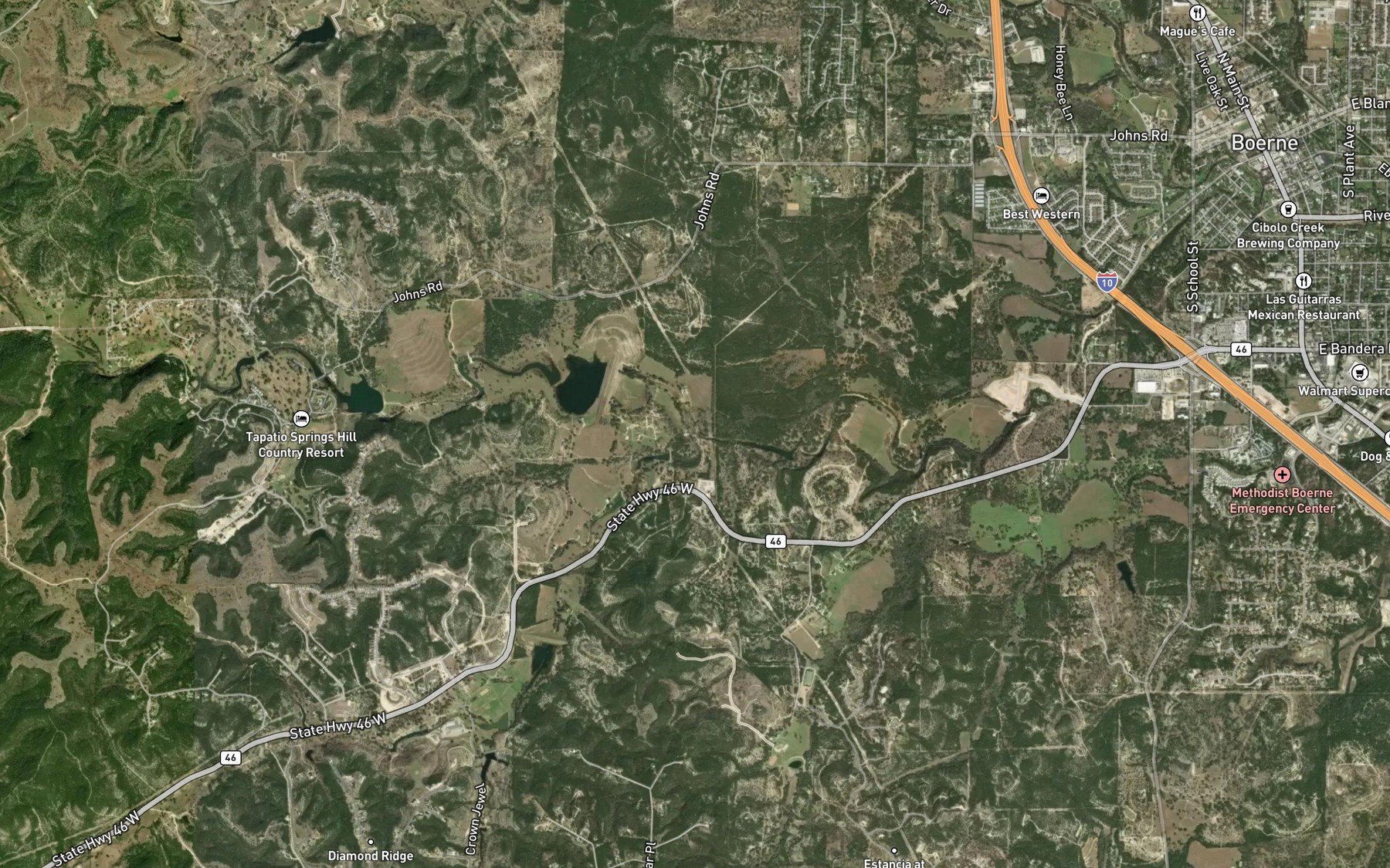 Satellite map of the Deep Hollow Creek