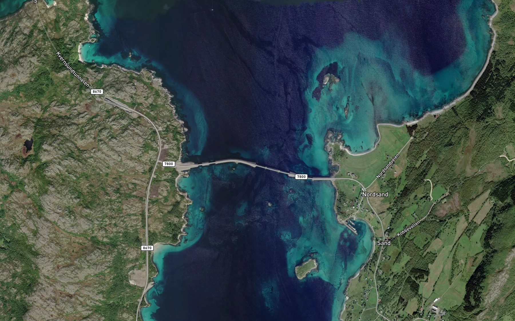 Satellite map of the Dyna