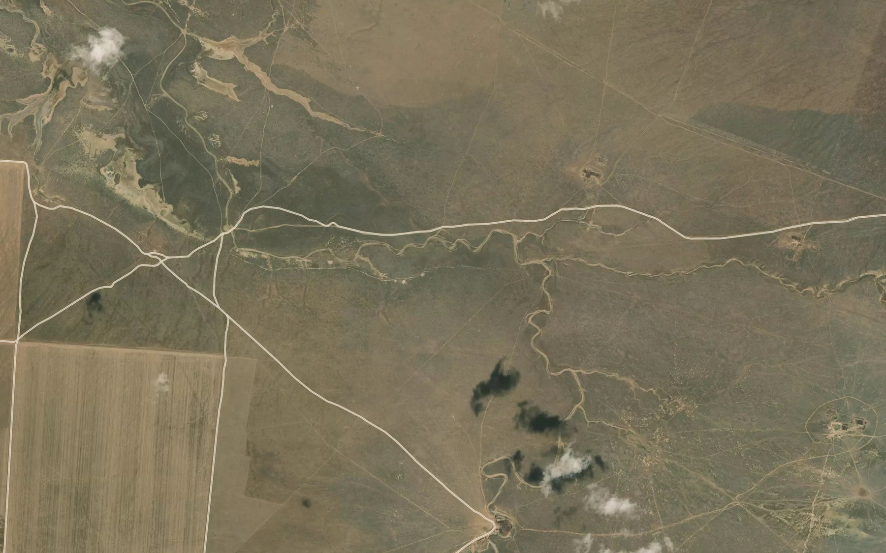 Satellite map of the Balka Denderta