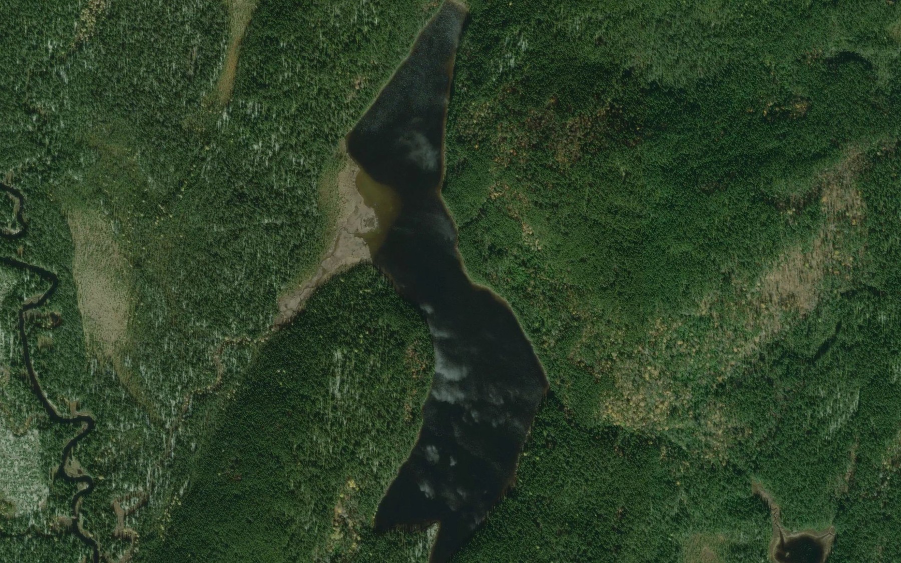 Satellite map of the Lac Berneval