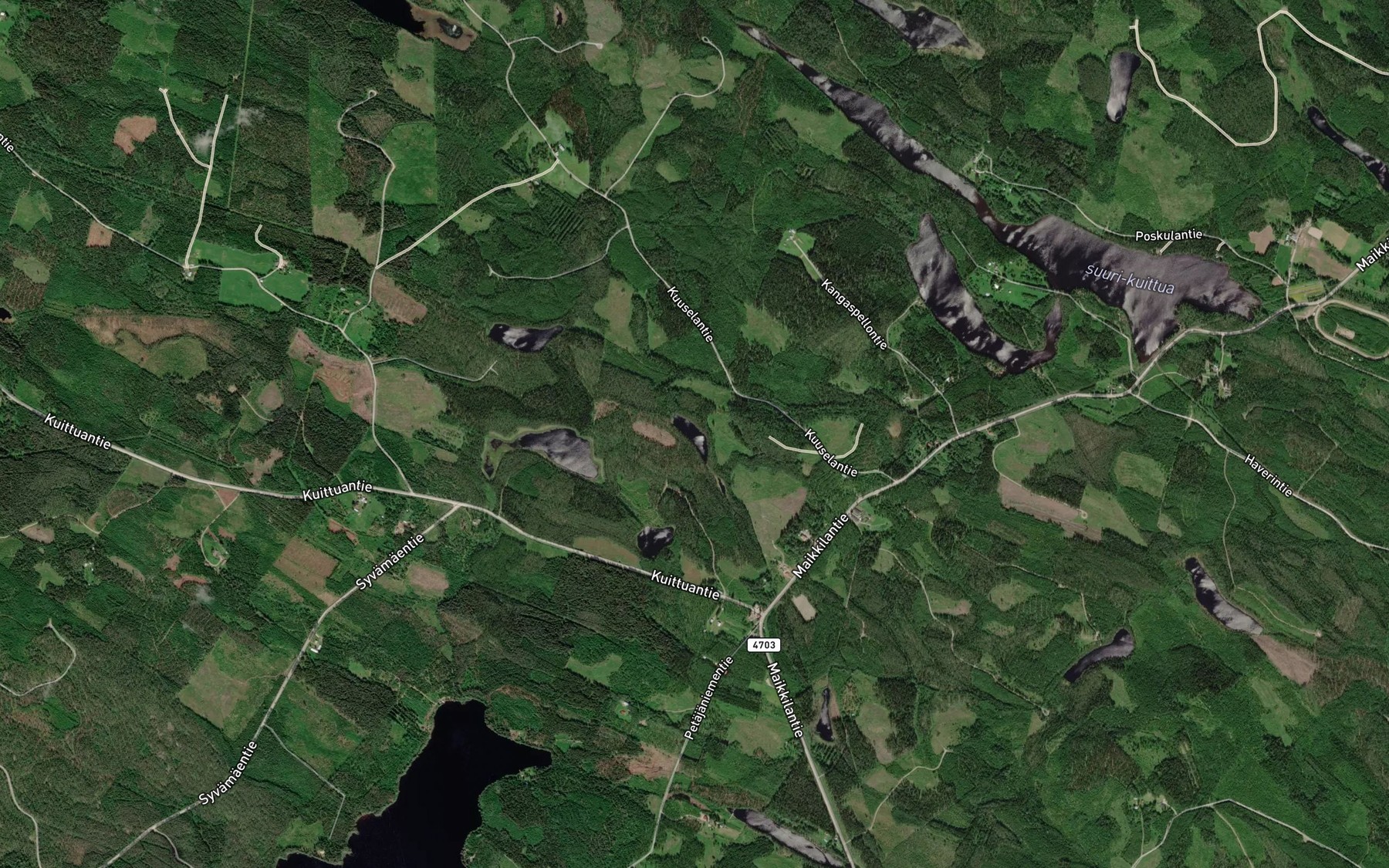 Satellite map of the Toukolampi