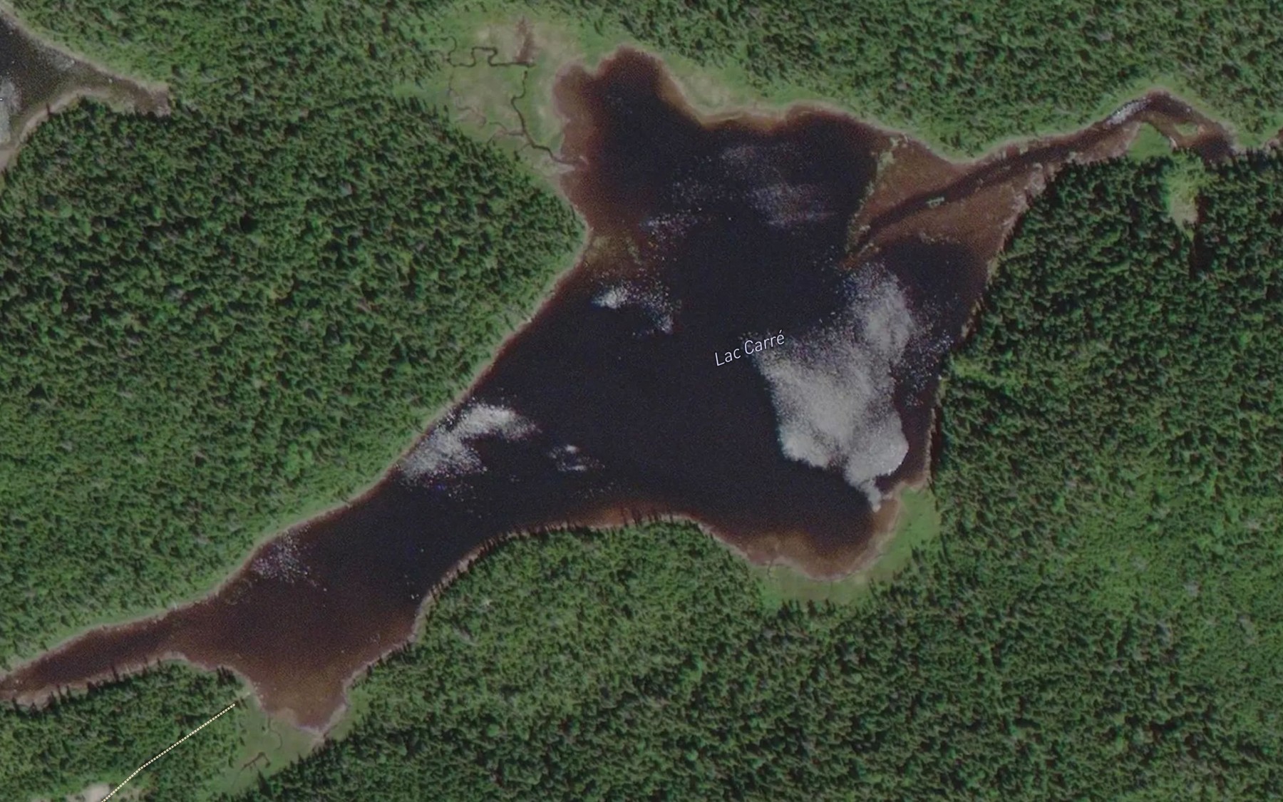 Satellite map of the Lac Carre