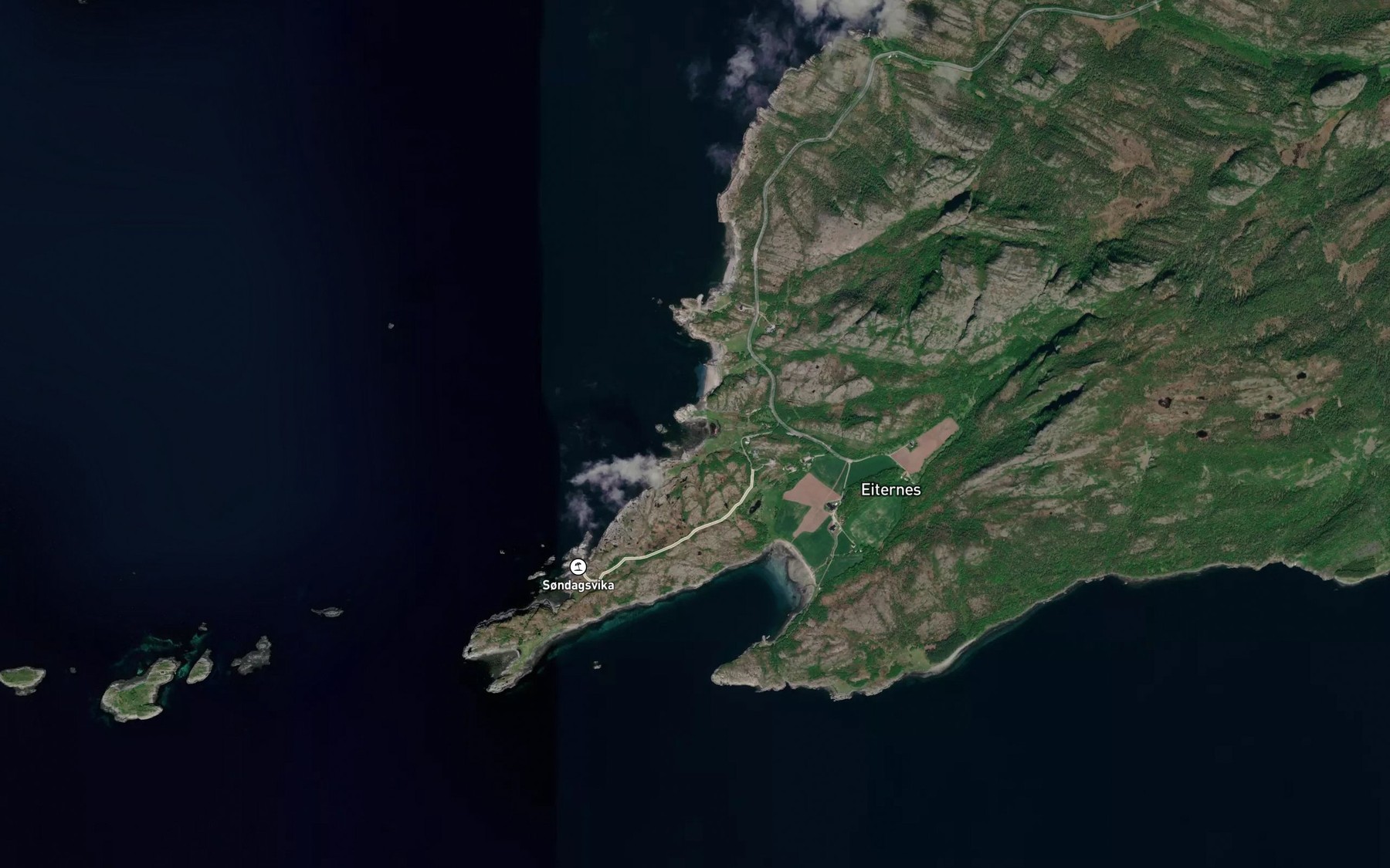 Satellite map of the Heimer-Sandvika